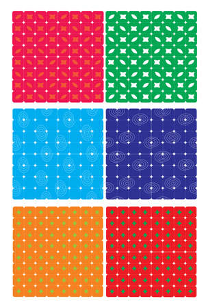 set of seamless design elements vector illustration