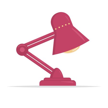 Office table lamp icon. Flat illustration of office table lamp vector icon isolated on white backgroundのイラスト素材