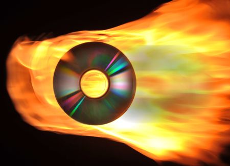 Disc and combustion fireの写真素材