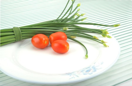 On dish's vegetablesの写真素材