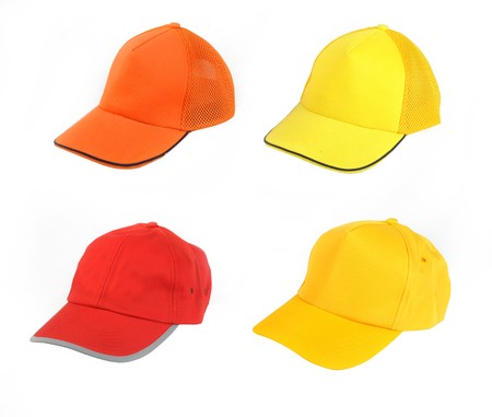 Four hat isolated on whiteの写真素材