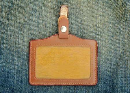 Leather badgeの写真素材