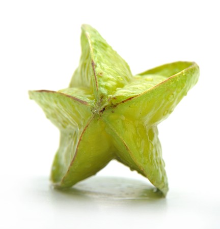 star fruit on white backgroundの写真素材
