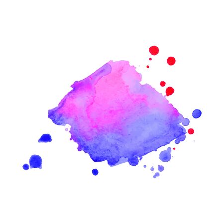 Abstract isolated colorful watercolor stain. Grunge element for paper design.のイラスト素材