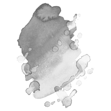 Watercolor black and white backgrounds. .Abstract isolated monochrome vector watercolor stain. Grunge element for paper designWatercolor splash.のイラスト素材