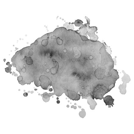 Watercolor black and white backgrounds. .Abstract isolated monochrome vector watercolor stain. Grunge element for paper designWatercolor splash.のイラスト素材