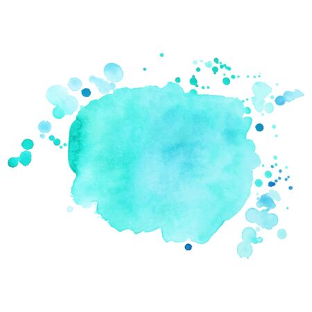 Colorful abstract watercolor stain with splashes and spatters. Modern creative background for trendy design. Vector illustration.のイラスト素材