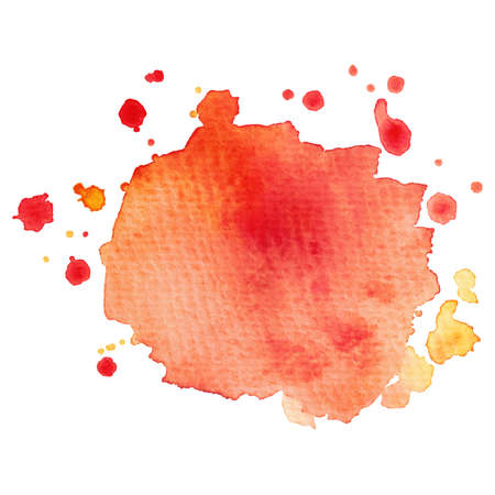 Colorful abstract watercolor stain with splashes and spatters. Modern creative background for trendy design. Vector illustration.のイラスト素材