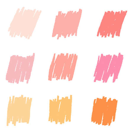 Color palette. An example of a color palette. Set of brushstrokesのイラスト素材
