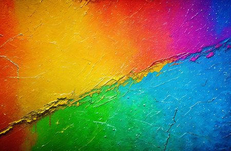 Colorful abstract background with cracks and scratches. Abstract background for design. AI generatedの素材