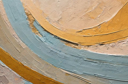 Art oil and acrylic smear canvas painting wall. Abstract pastel color brushstroke texture background. AI generatedの写真素材