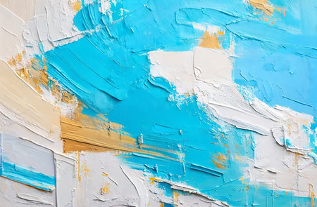 Art oil and acrylic smear canvas painting wall. Abstract pastel color stain brushstroke texture background. AI generatedの写真素材