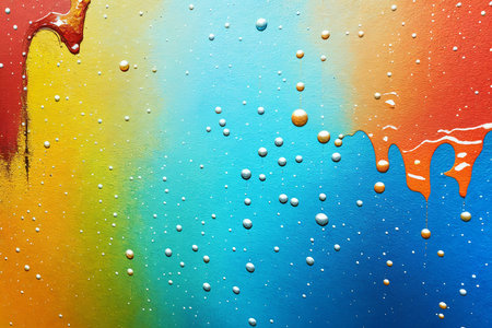 Colorful paint textured background. Acrylic and oil paint. AI generatedの素材