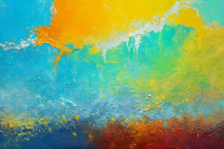 Colorful paint textured background. Acrylic and oil paint. AI generatedの素材