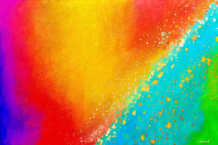 Colorful paint textured background. Acrylic and oil paint. AI generatedの素材