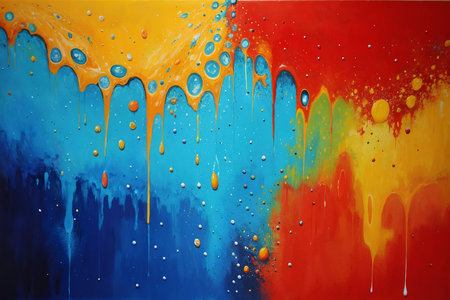 Colorful liquid paint textured background.の素材