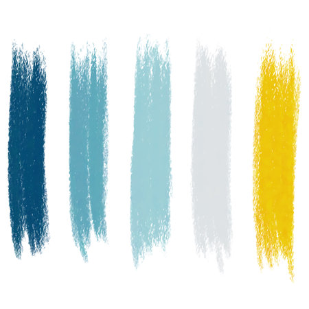 Color chalk strokes set. Color palette for wedding design. Grunge element for paper design. banner for text. Grunge pencil sketches set.のイラスト素材