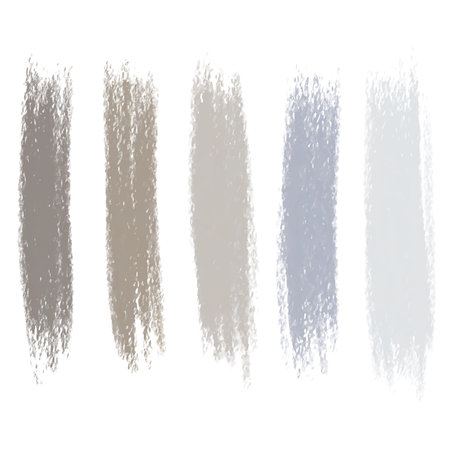 Color chalk strokes set. Color palette for wedding design. Grunge element for paper design. Banner for text.のイラスト素材