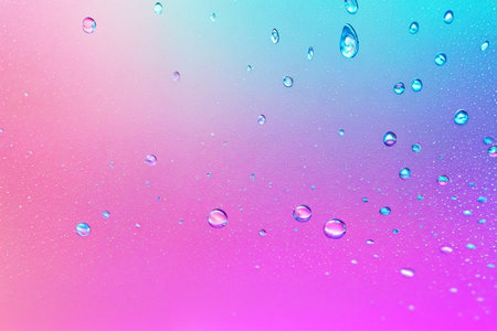 Water drops on a colorful background. Water drops on the glass.の素材