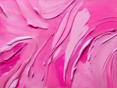 Pink paint smudged texture as background, closeup of photo. AI generatedの素材