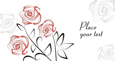 Background with rosesのイラスト素材