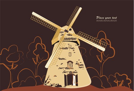 An old millのイラスト素材