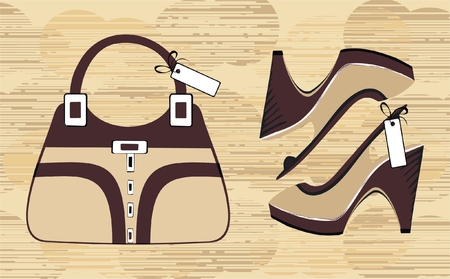 fashion set  - bag and shoesのイラスト素材