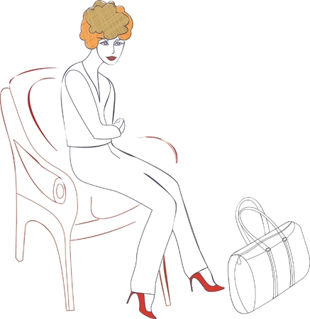 preparing for a walkのイラスト素材