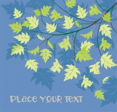 Seasonal vector background with tree branchのイラスト素材