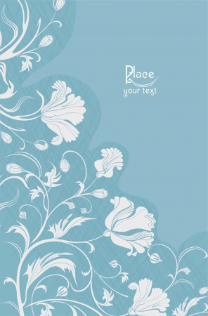 vector holiday background with poppy flowers - ready to place your art or   textのイラスト素材