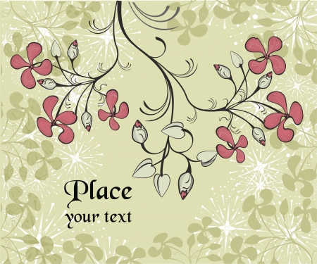 vector flower background ready to place your art or textのイラスト素材