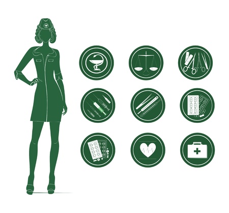 medical and healthcare icons のイラスト素材