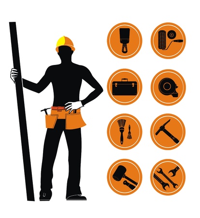 reconstruction icon setのイラスト素材