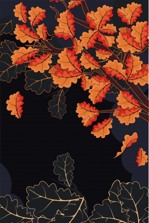 oak-tree - seasonal backgroundのイラスト素材