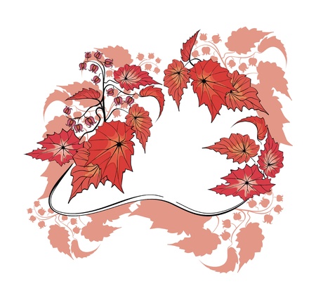decorative flower frameのイラスト素材