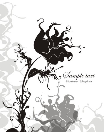 Ink splash flower - vector backgroundのイラスト素材