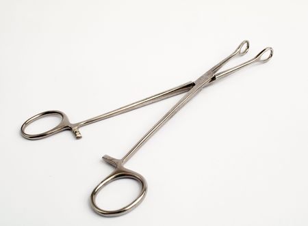 surgical instruments on  white background
