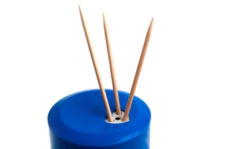 Toothpick on a white backgroundの写真素材