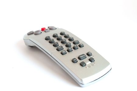 TV Remote control isolated on white backgroundの写真素材