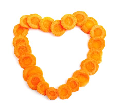 The carrot cut with circles
