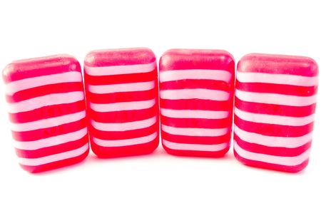 Red soap on a white backgroundの写真素材