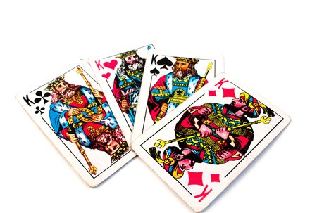 Playing cards on a white backgroundのeditorial素材