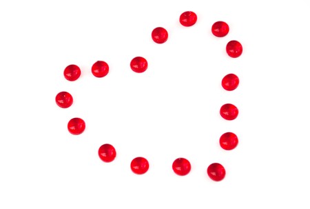 Tablets vitamins on a white backgroundの写真素材