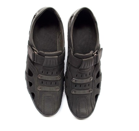 Man's shoes on a white background