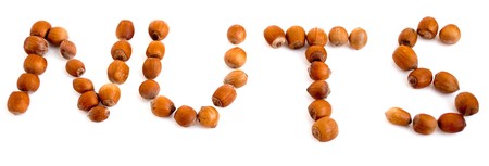 Wood nut  on a white background