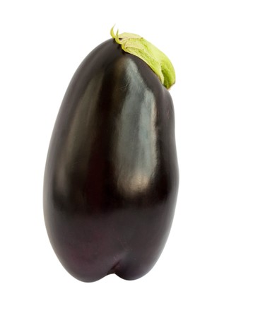 aubergine on a white backgroundの写真素材