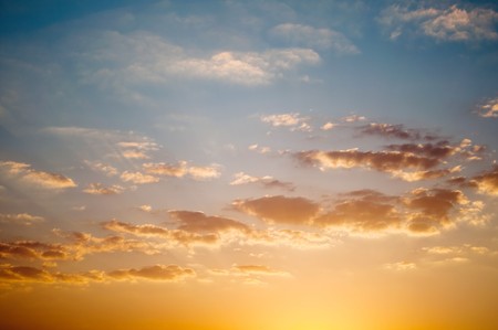 clouds in the sky at sunriseの写真素材