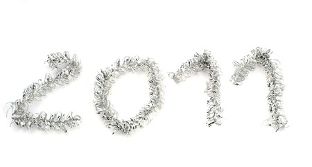 new in 2011 on a white backgroundの写真素材