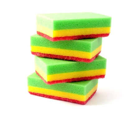 sponge on a white background の写真素材