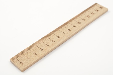 ruler on a white backgroundの写真素材